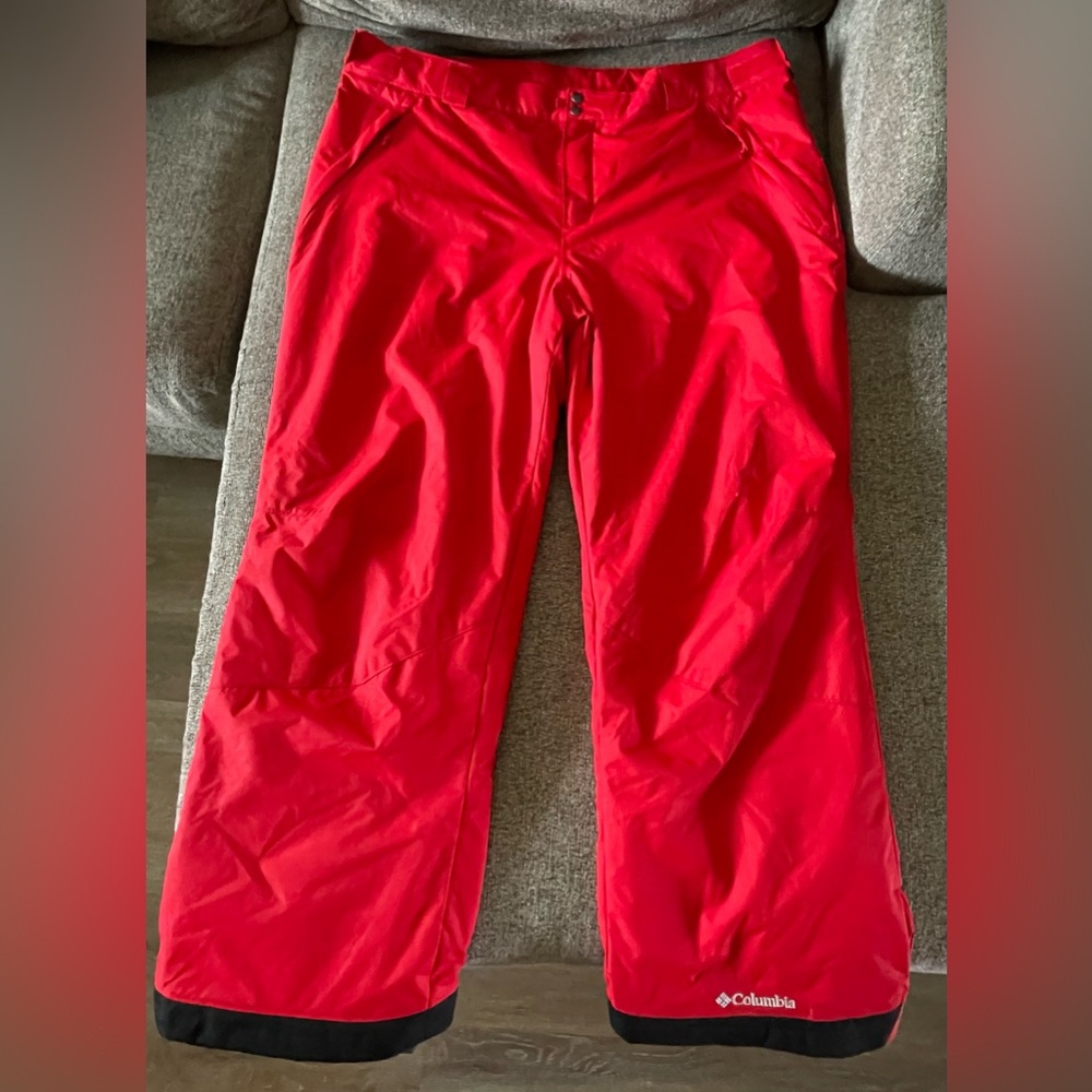 Columbia Red Insulated Snow Pants
